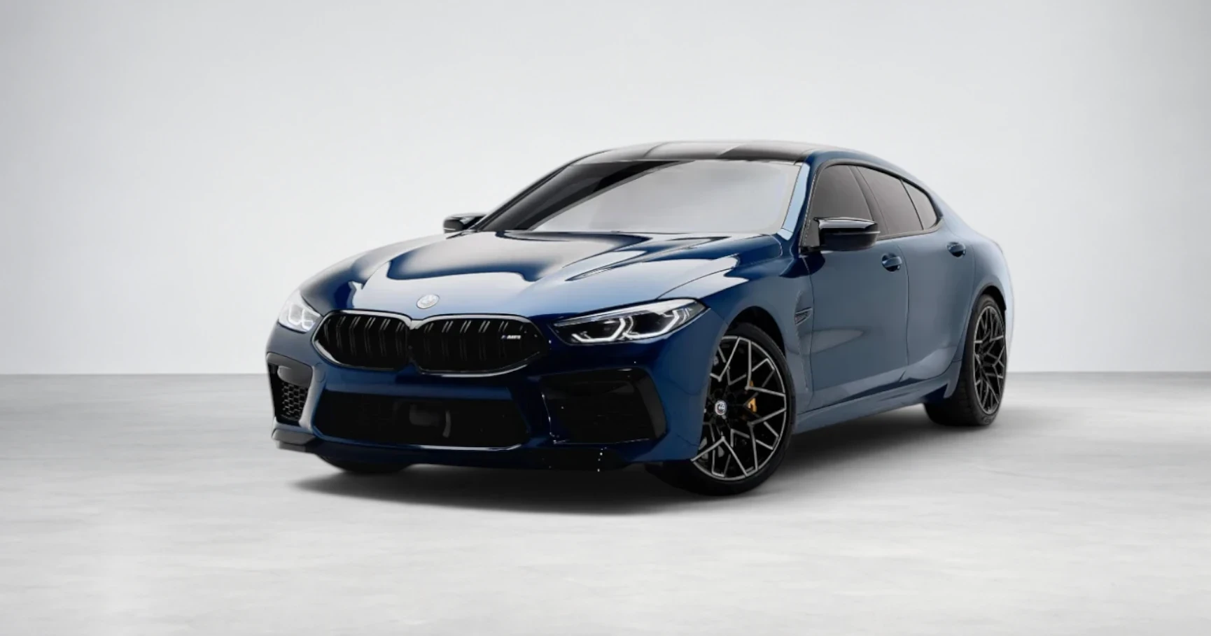 BMW M8 Competition Gran Coupe — Sonic Blue luxury rental Dubai