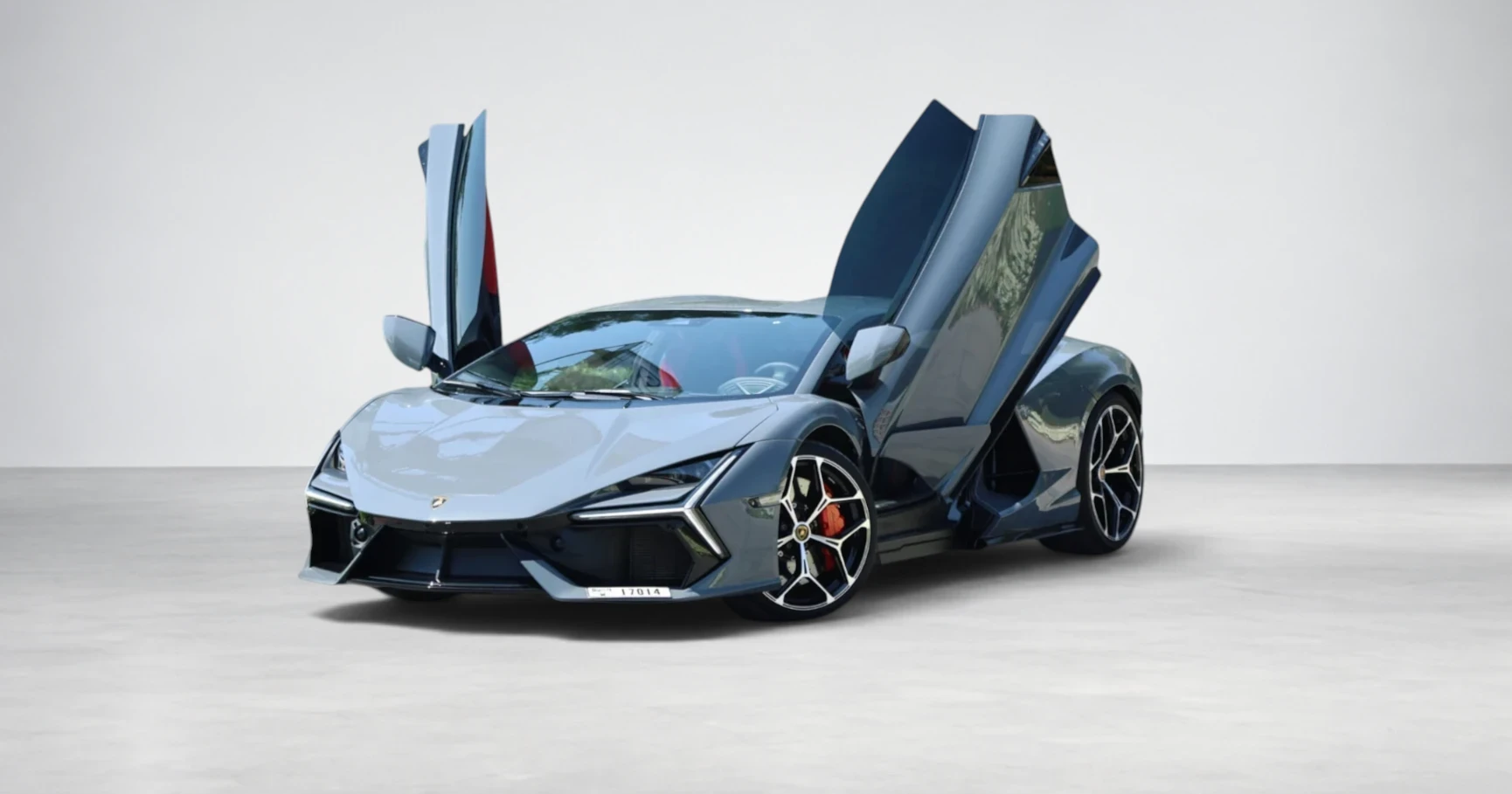 Lamborghini Revuelto Blue luxury rental Dubai