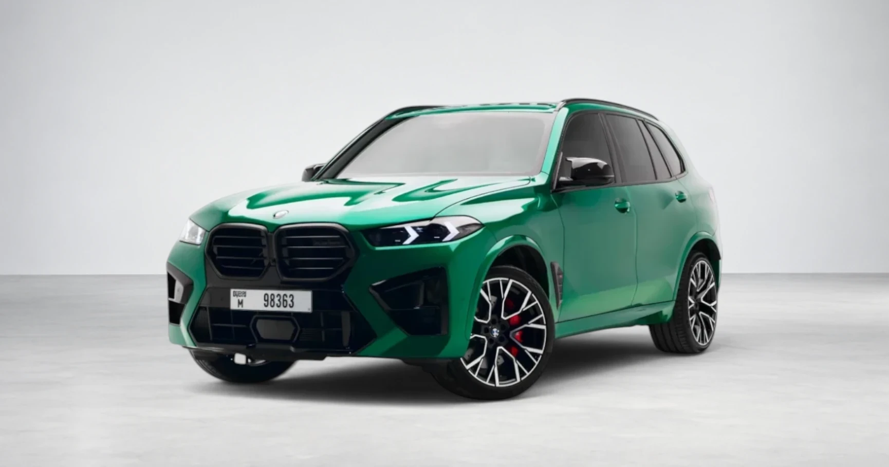 BMW X5 M Competition — Isle of Man Green luxury rental Dubai